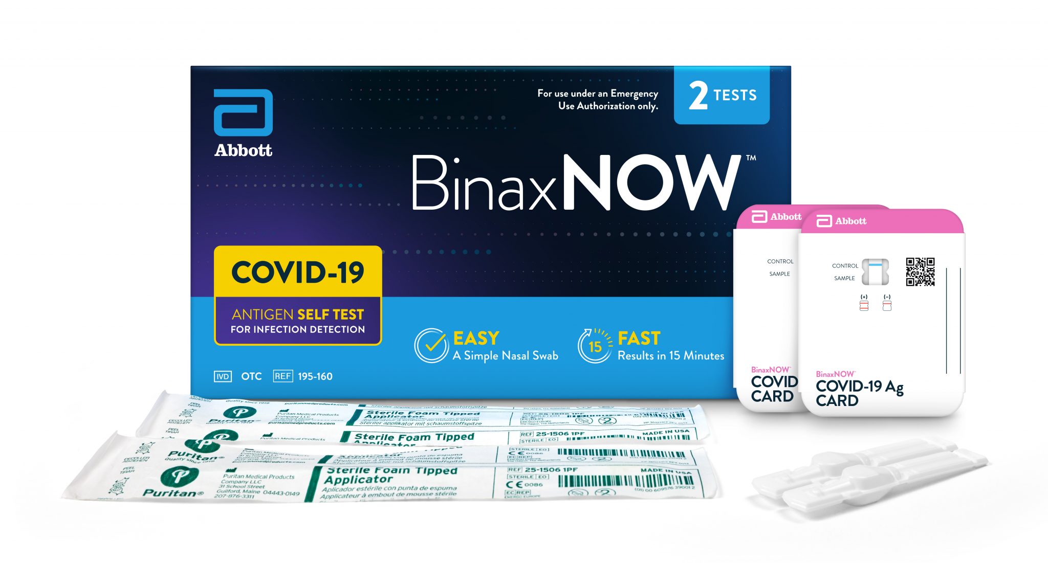 BinaxNOW Antigen Self Test, Abbott Binaxnow At Home Test (2 Tests